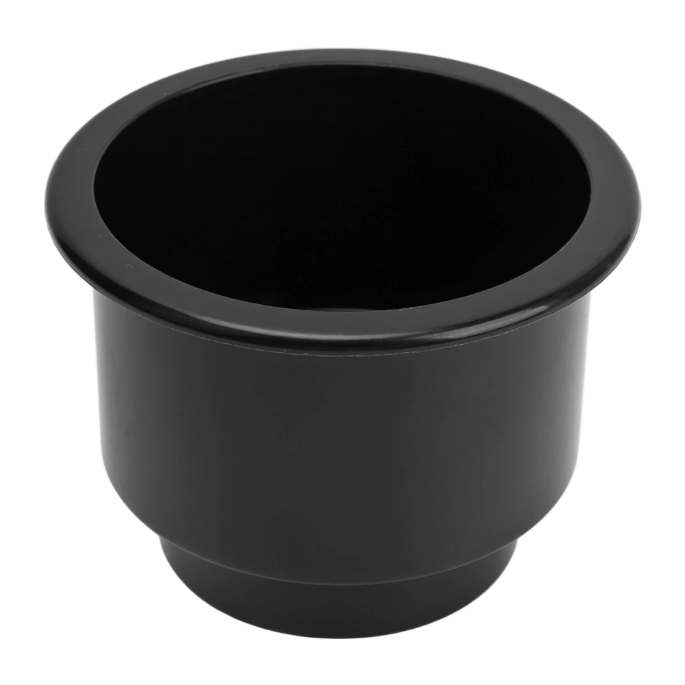 Cup Drink Holder with Drain Hole Easy to Clean Smooth Surface Recessed Drink Holder for RV Yacht Truck Black