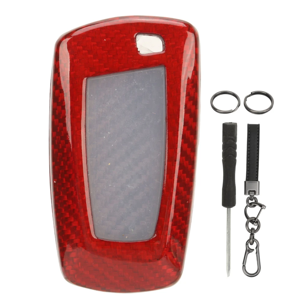 Car Key Shell Carbon Fiber Keyless Entry Remote Fob Cover Case for F20 F21 F22 F23 F22 F23 F30 F31 F10 F11 Red