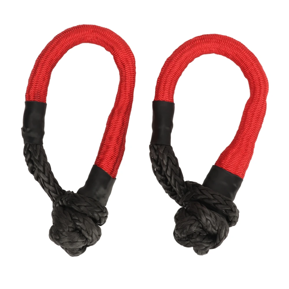 2Pcs Soft Shackle 55,000 Lbs Heavy Duty Soft Shackle Recovery Rope for SUV ATV Trunk Off Road Towing