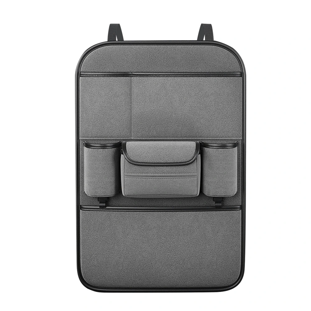 Car Seat Back Storage Bag Large Capacity Multifunctional Hanging Backseat Organizer for Office Desk Child Seat Gray