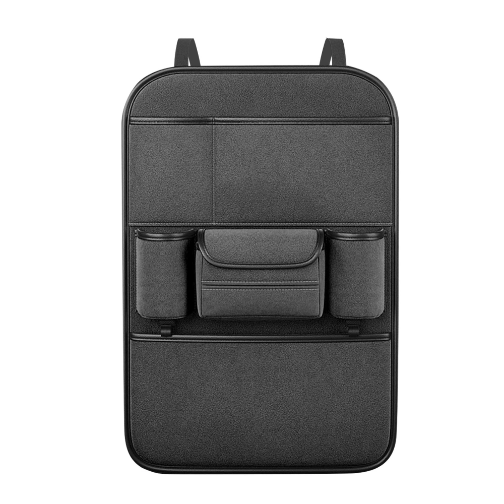 Car Seat Back Storage Bag Large Capacity Multifunctional Hanging Backseat Organizer for Office Desk Child Seat Black