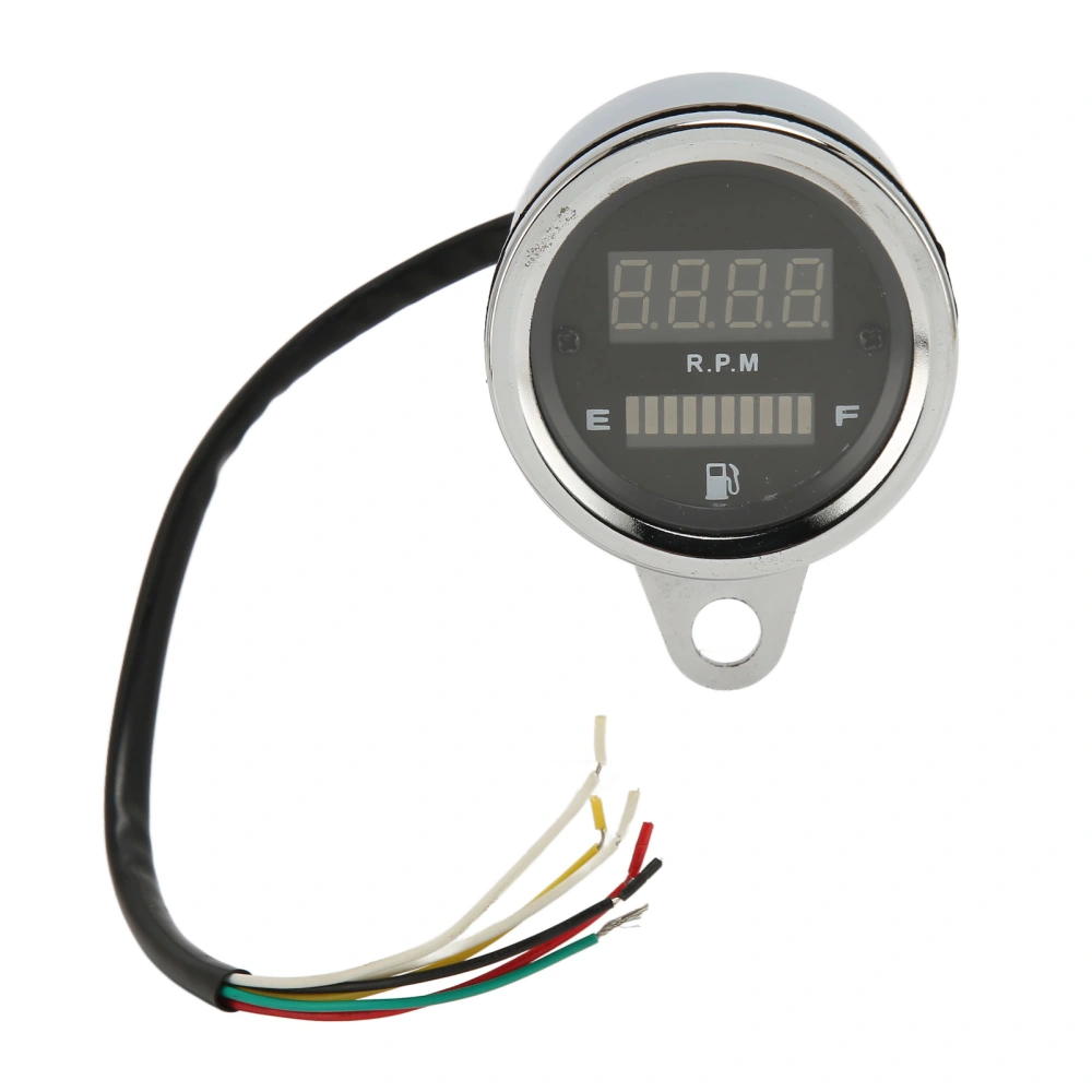 Tachometer Gauge Integrated Design Stable Durable Reliable Sturdy Digital Fuel Level Gauge for Off Road Motorcycles