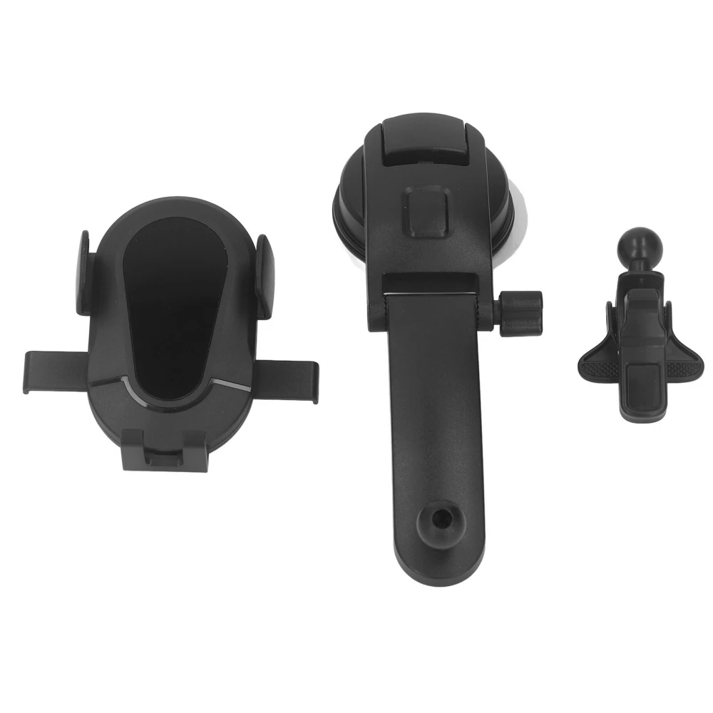 Car Phone Holder Mount Rotatable Gravity Sensing Suction Cup Automatic Locking Bracket for Air Outlet Dashboard Mirror Black