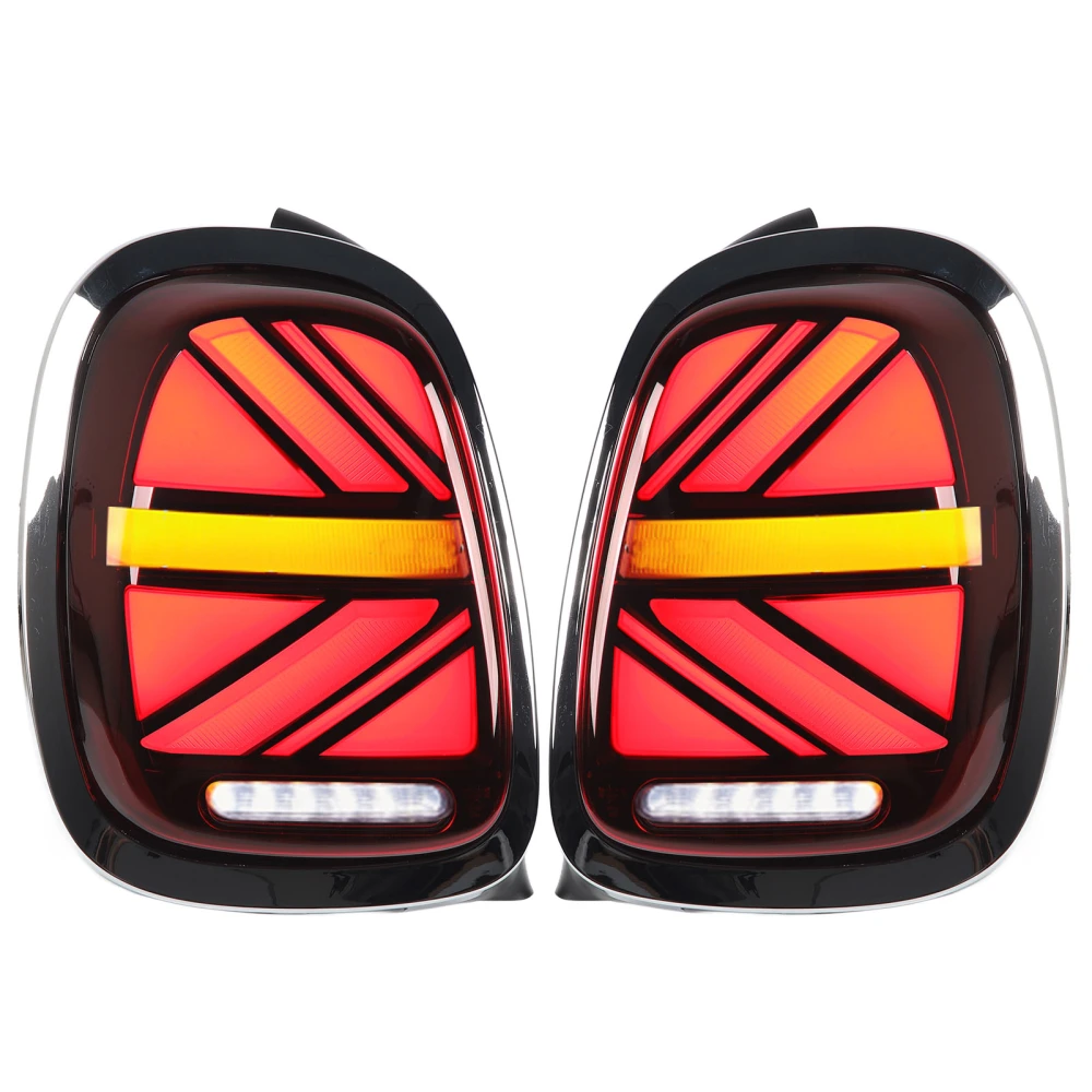 1 Pair Full LED Tail Lights With Sequential Turn Signal Union Jack Taillights Replacement for Cooper F56 2014 to 2017 Red