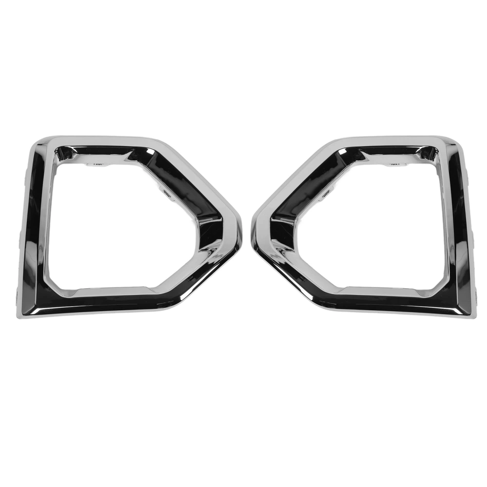 1 Pair Chrome Fog Lamp Bezels 84176753 Left Right Fog Light Outer Bezel Cover Replacement For Sierra 1500 Denali SLT AT4