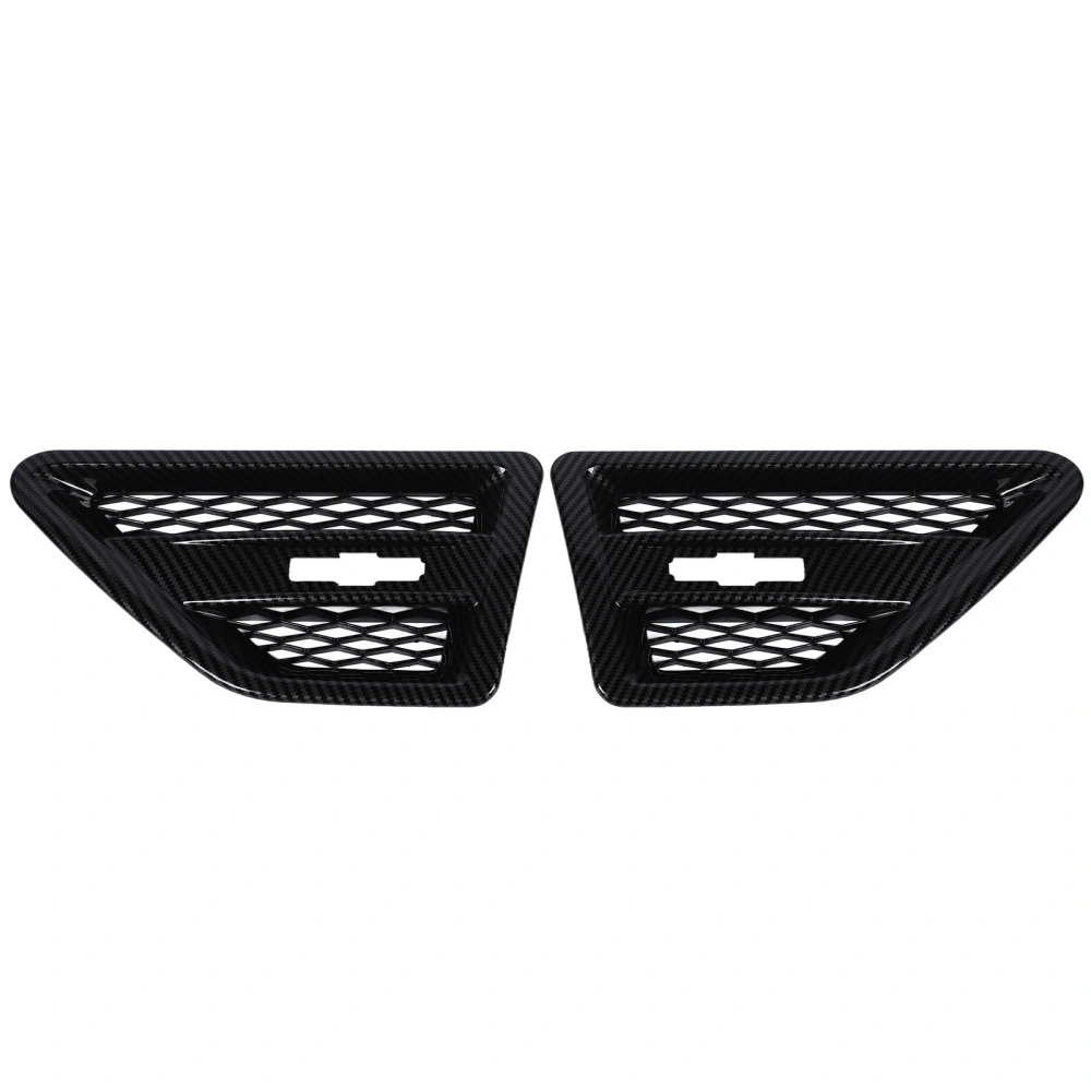 2Pcs Hood Side Air Vent Trim Cover Carbon Fiber Look Exterior Side Air Vent Trim Grille for Freelander 2 LR2 2007 to 2014