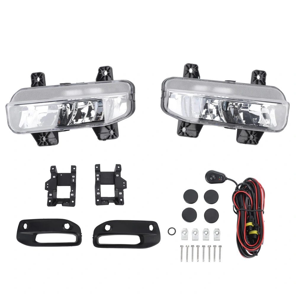 Pair of Front Bumper LED Fog Light Left Right Transparent Lens Enhanced Visibility 68449338AA for 2500 3500 2019 to 2022