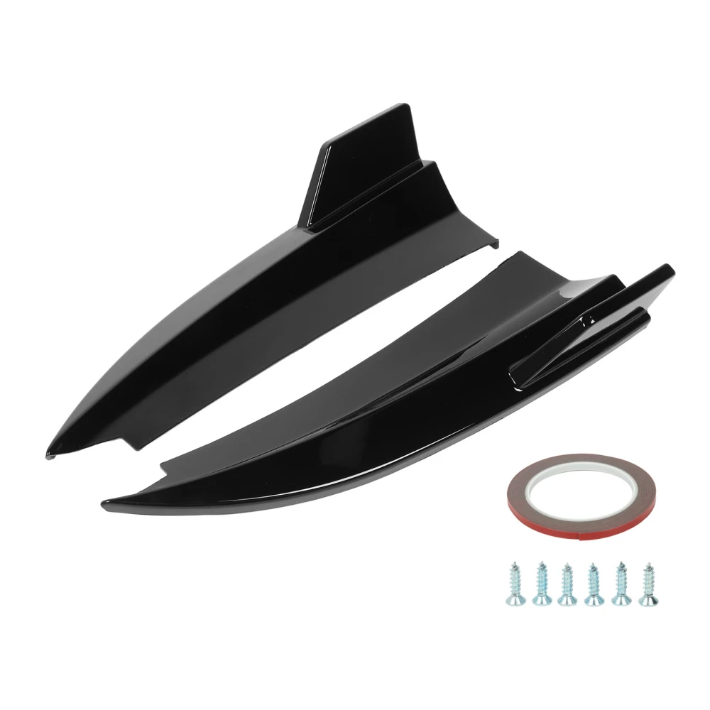 2PCS Rear Bumper Side Diffuser Left Right for Benz C‑Class Coupe C205 AMG Line C43 C63 2015 to 2021 Glossy Black
