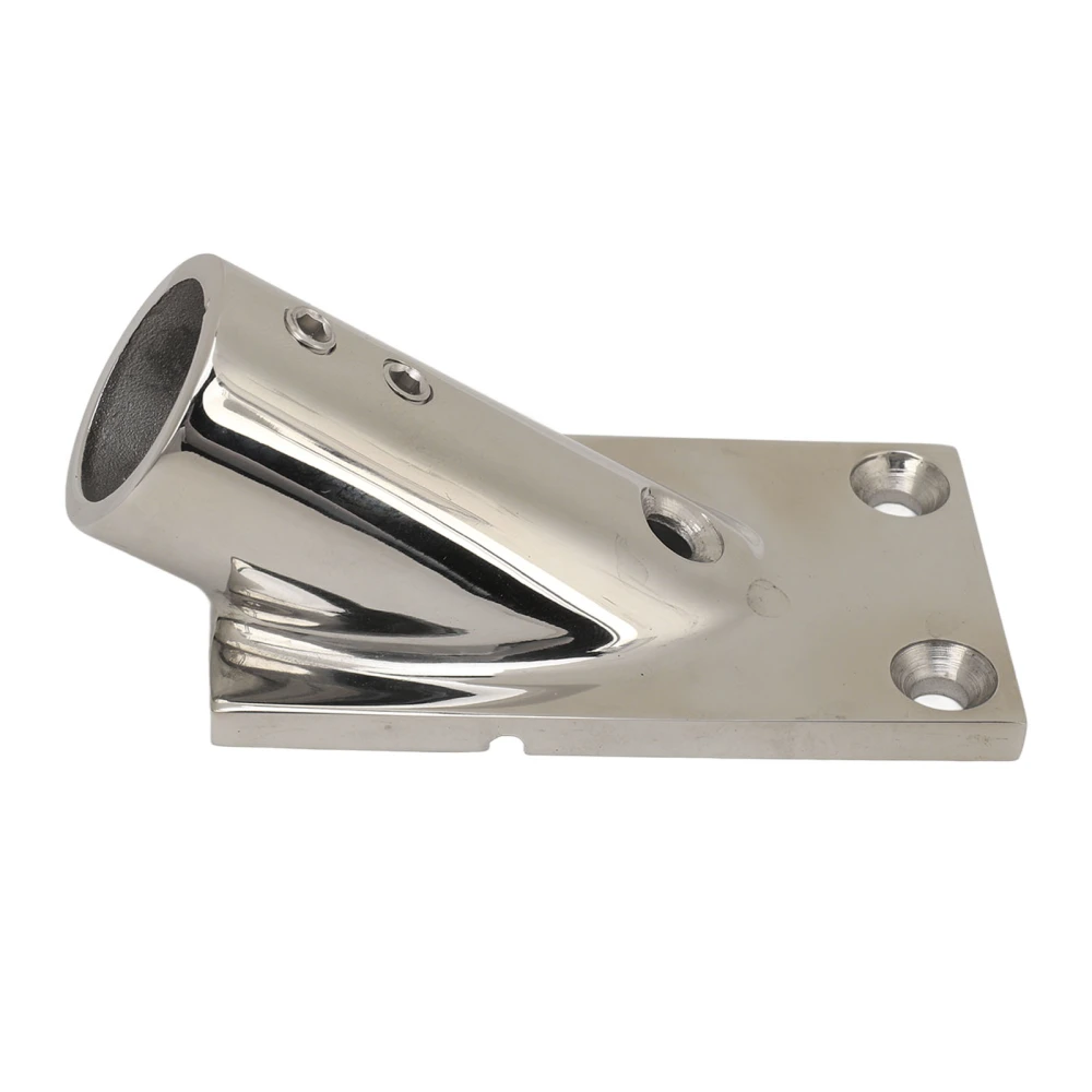 Boat Tube Base Rectangular 316 Stainless Steel Handrail Tube Base Marine Hardware for Yacht 22mm/0.9in