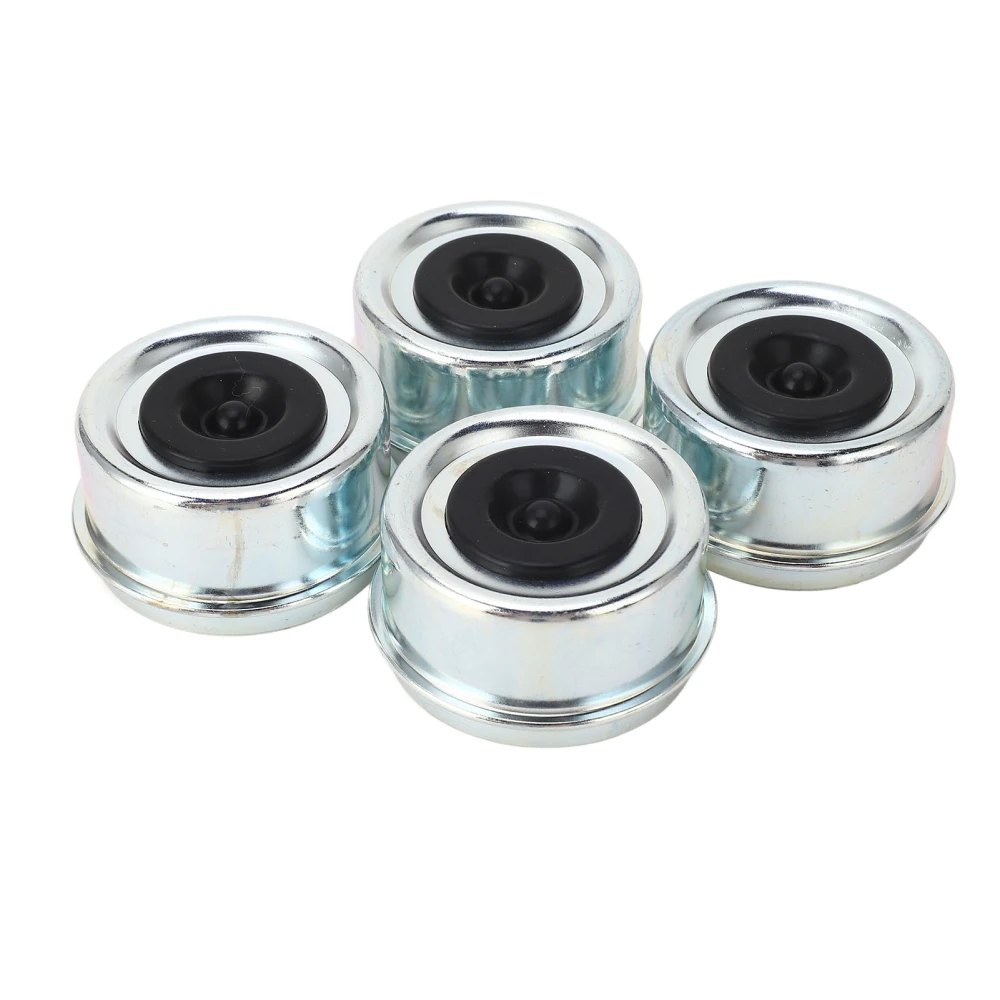 4PCS Trailer Bearing Dust Cap 62mmx36mm Trailer Axle Grease Cap with Rubber Stopper for 7000 to 8000lb Bearing