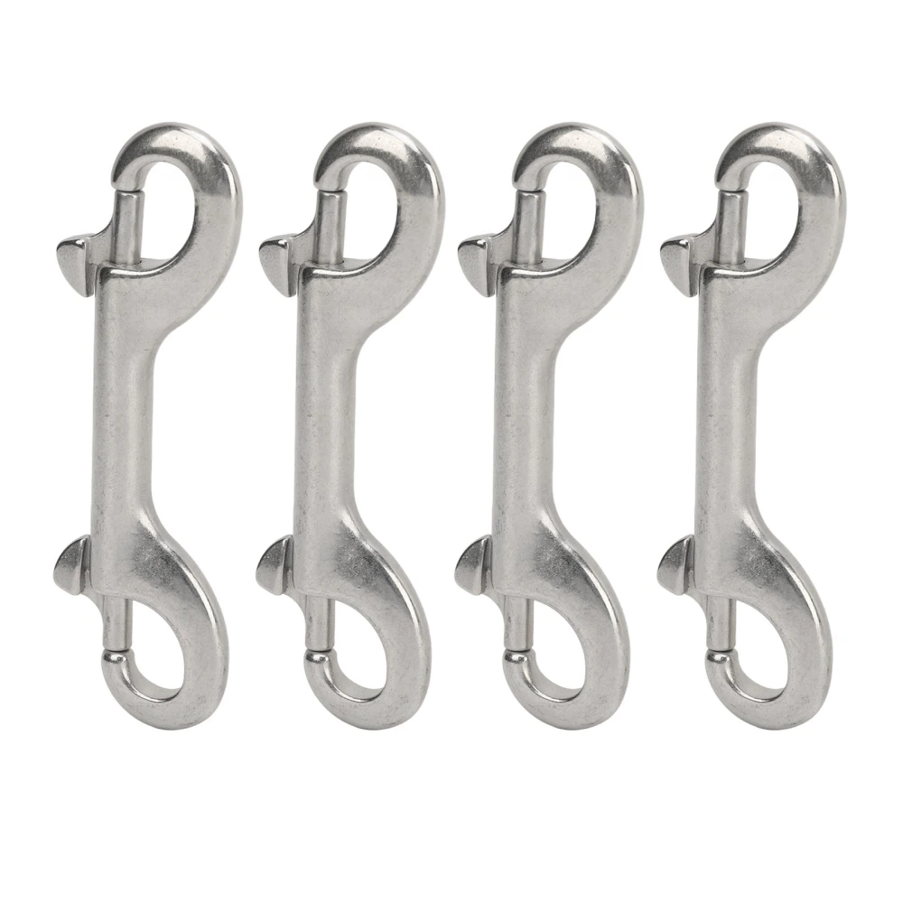 4PCS Double Ended Bolt Snap Hooks Marine Grade 316 Stainless Steel B Shape Chain Clip for Ropes Chains Straps Length: 100mm/3.93in, Bearing: 90kg/198.41lb