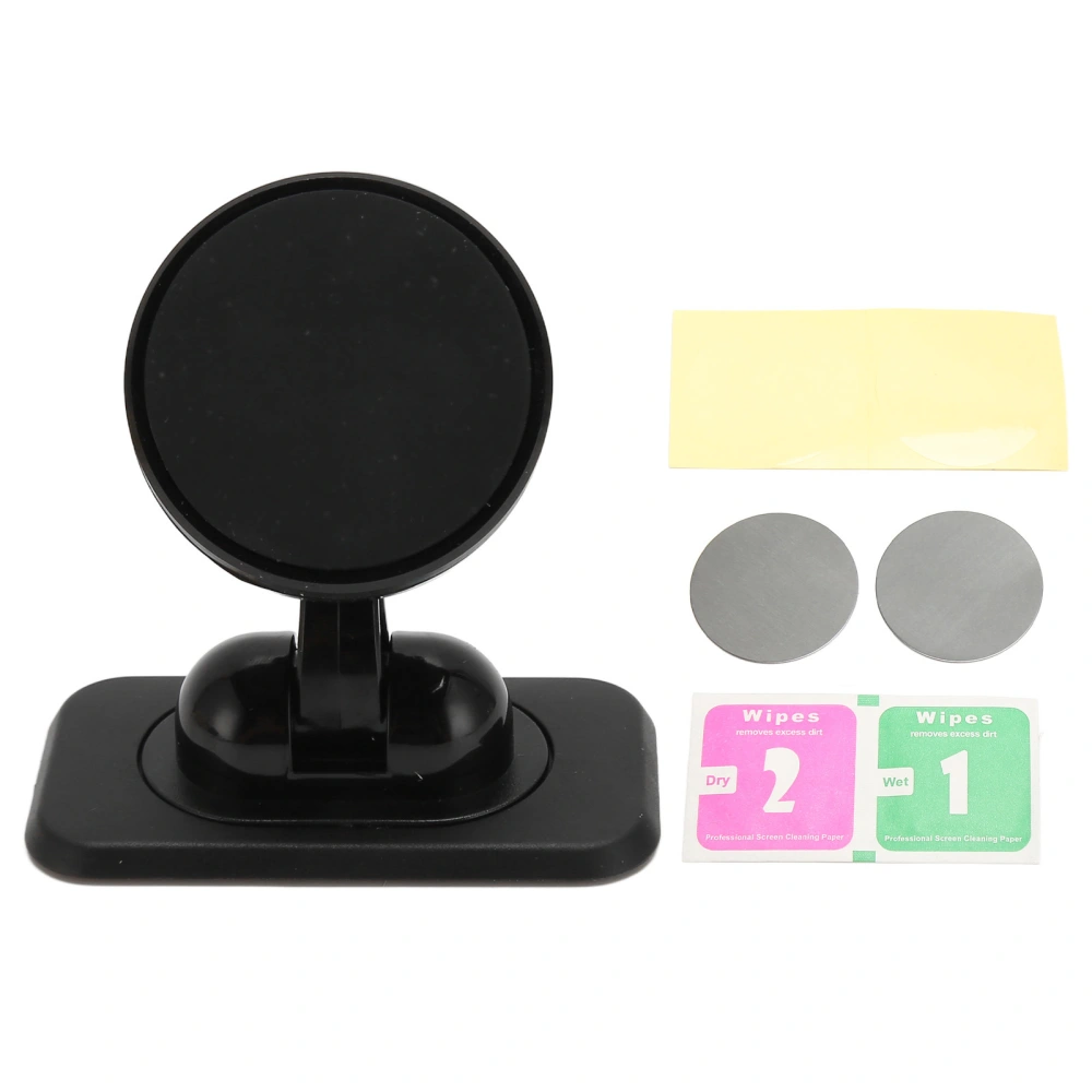 Car Cell Phone Stand Black Stable Firm Paste Multifunctional Magnetic Central Console Phone Holder