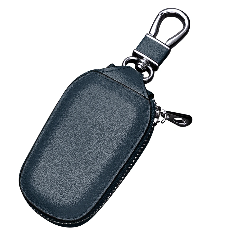 Car Key Fob Holder Versatile Large Capacity Waist Hanging Durable Car Key Case for Home Men Office Blue