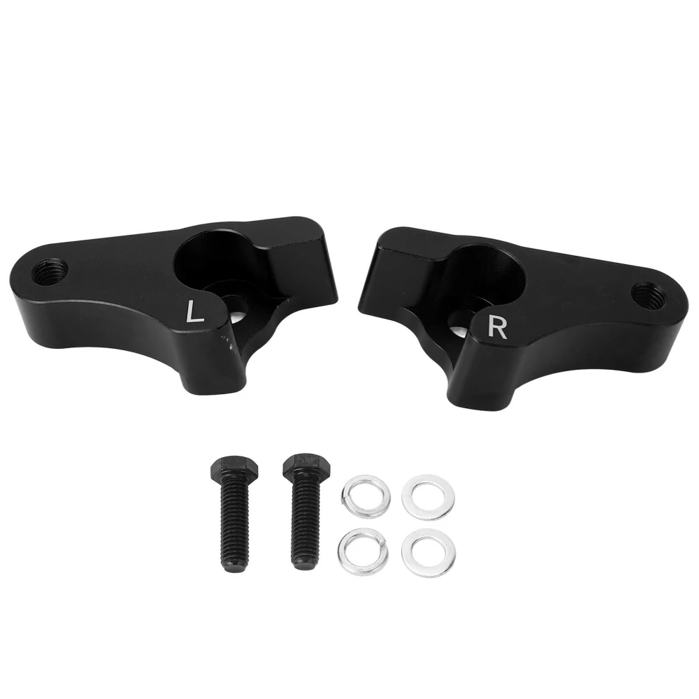 2Pcs Lowering Blocks Kit 2in Rear Slam Lowering Blocks Kit for Touring Models 2002 to 2022 Black