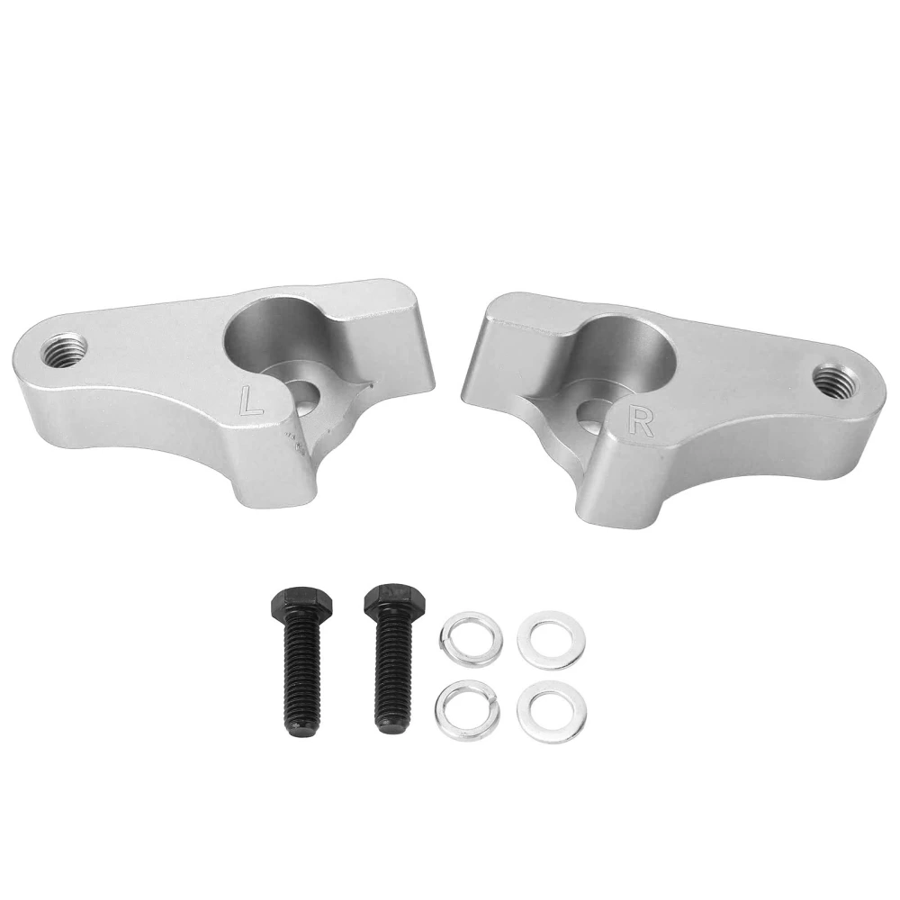 2Pcs Lowering Blocks Kit 2in Rear Slam Lowering Blocks Kit for Touring Models 2002 to 2022 Silver