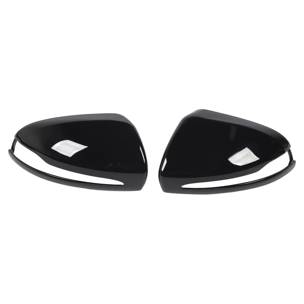 1pair Rearview Mirror Cap Left Right Side Wing Mirror Cover Replacement for Benz C‑Class W205 2014 to 2021 LHD Glossy Black