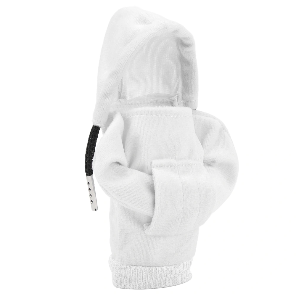 4.7in Gear Shift Cover Universal Shift Knob Funny Sweater Hoodie Car Shifter Stick Protector Decoration White