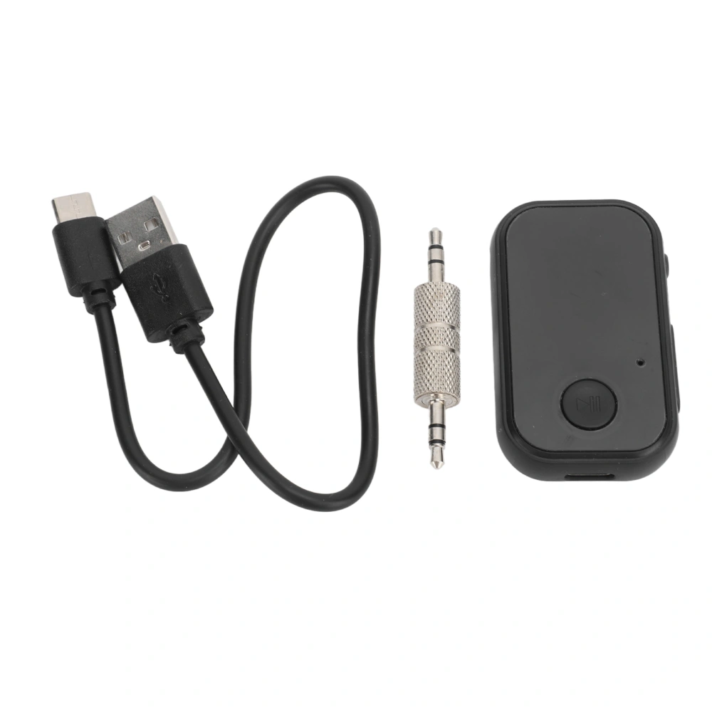 3.5mm Bluetooth 5.0 Car Receiver Microphone Wireless AUX Adapter for Home Stereo Hands Free Call