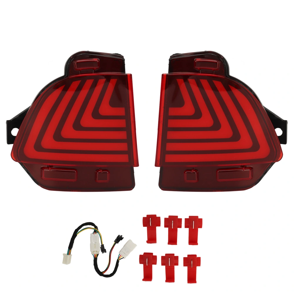 1 Pair Rear Bumper Light Waterproof Integrated Brake Turn Signal Running Lamp DC 12V Fit for LX 570 2016 to 2019 Red