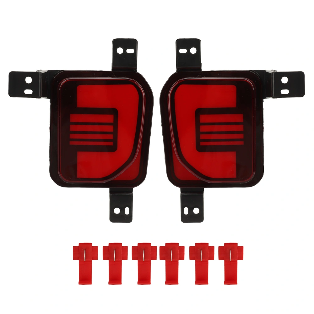 1 Pair Rear Bumper Light Integrated Brake Turn Signal Running Lamps Replacement For Ford Everest 2022 to 2023 Red