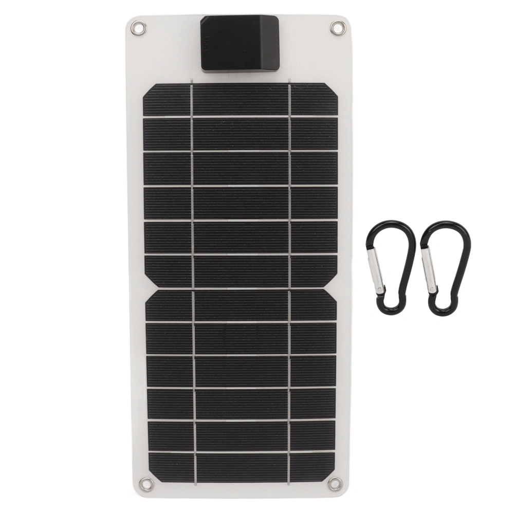 Solar Panel Kit 8W 5V USB Output Waterproof Shock Resistant Monocrystalline Solar Panel for Car Boat Trailer RV