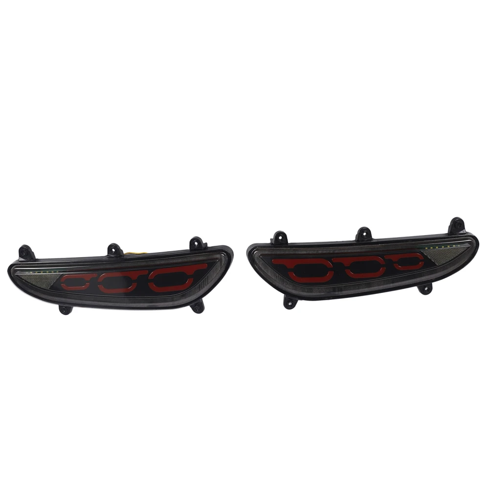 LED Rear Bumper Reflective Fog Brake Turn Indicator Black Left and Right Pair for I20 Pre‑facelift 2014 to 2018