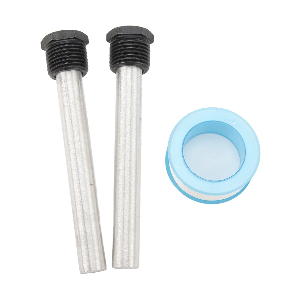 2 Pcs Water Heater Anode Rods 1/2in NPT Thread Magnesium Replacement Anode Rods for Most RV Hot Water Heaters