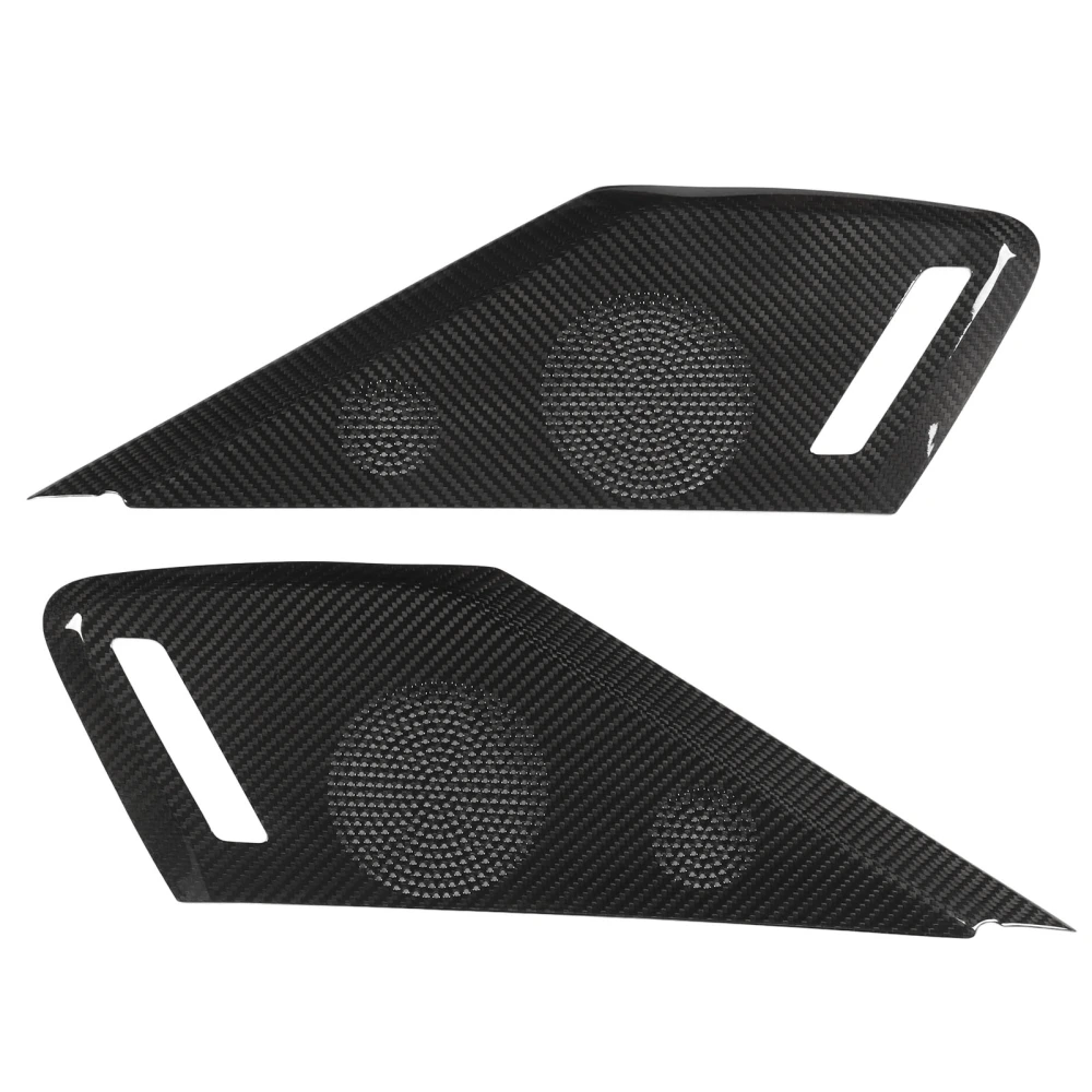 2pcs Car Door Speaker Cover Carbon Fiber Interior Speaker Cover Replacement for Chevy Corvette C8 Z06 Z51 2020 to 2023