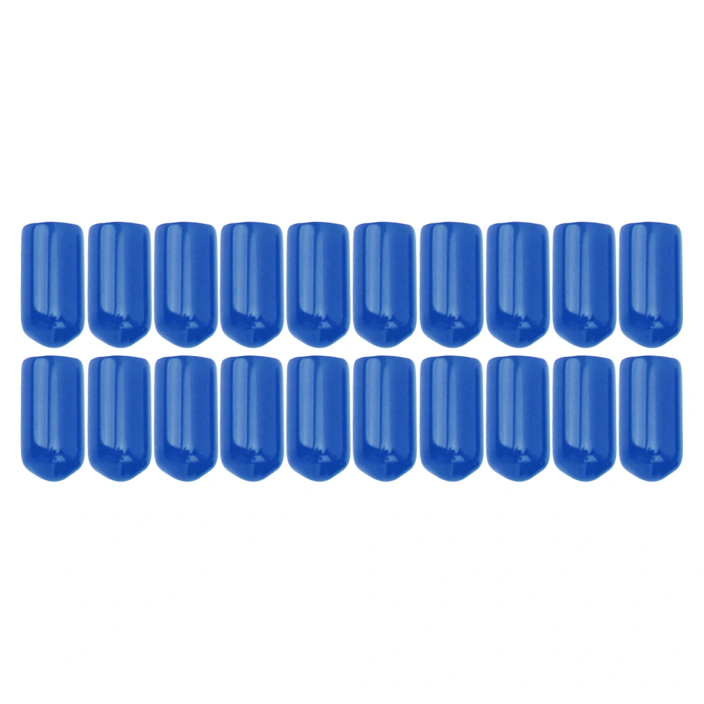 20 Pcs 6mm Brake Caliper Bleed Screw Nipple PVC Dust Cap High Durability for Braking Systems in Most Vehicles Blue