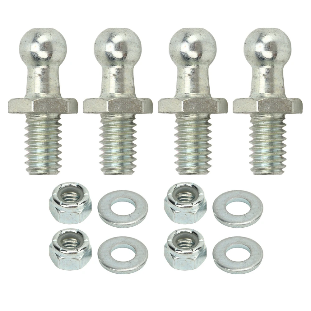 4Pcs 10mm Ball Studs 5/16‑18 Thread High Hardness Rugged Stable Ball Studs Washers Kit for Tool Boxes RVs Cars 3/4inch