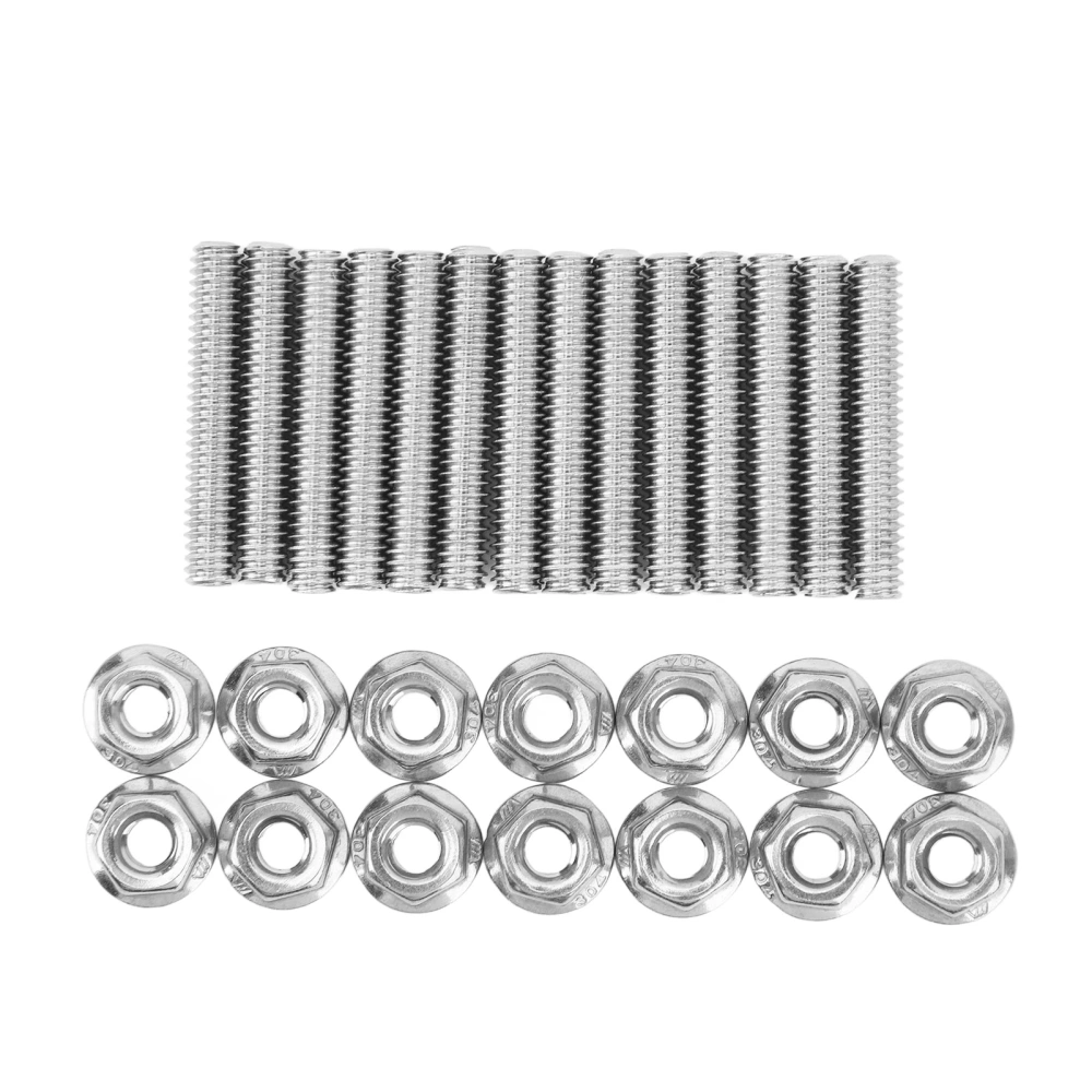 14pcs Cylinder Head Bolts Stainless Steel Head Studs Kit Replacement for Chevy BBC 348 396 Big Block Engines