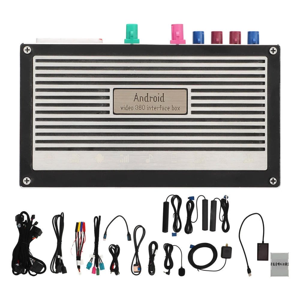 for Android Wireless Decoder Box 8 Core Carplay Auto Module Receiver Retrofit Box Panoramic 360 Replacement for Benz C‑Class W205 NTG5.5 8+128G