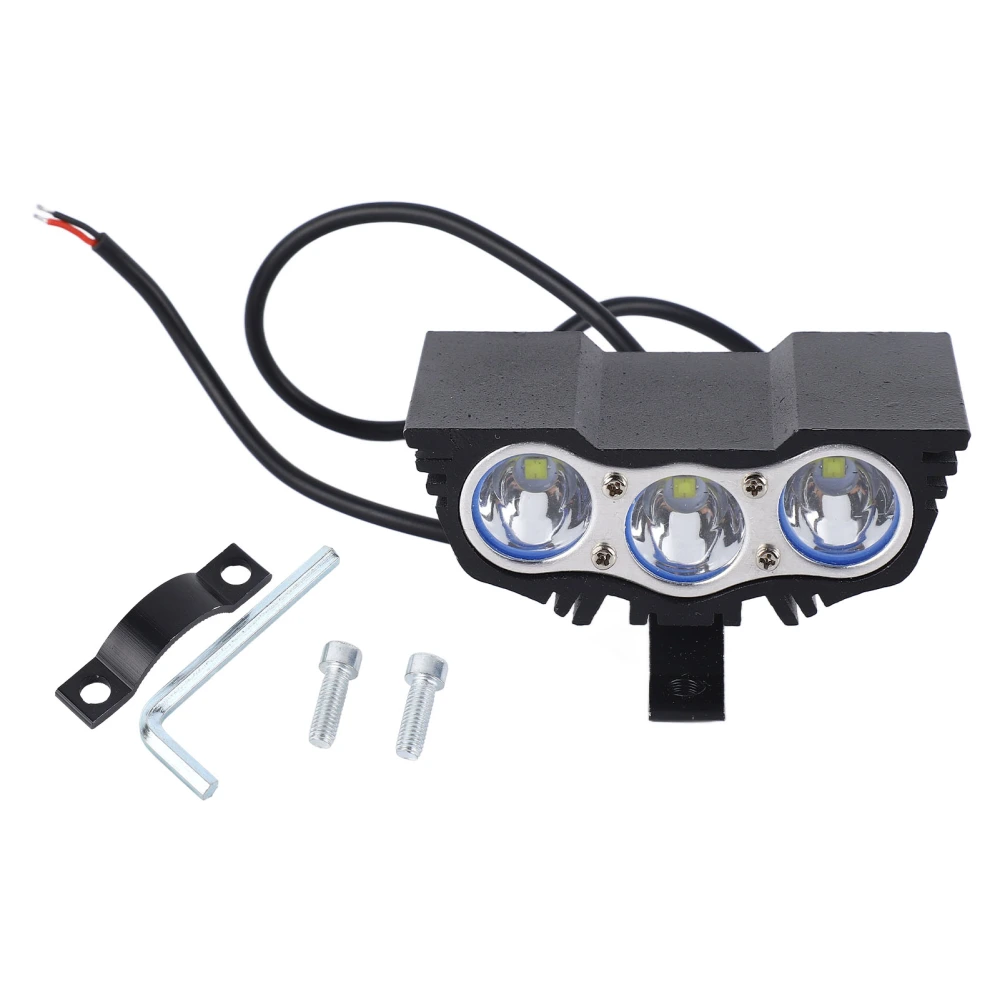 Front Auxiliary Light White Light 12V to 85V 3 Lamp Beads High Brightness Waterproof Auxiliary Driving Lights for Motorcycle