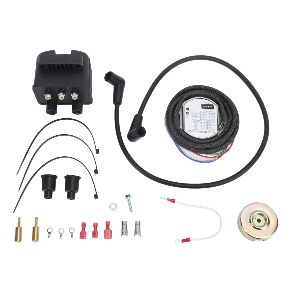 Programmable Ignition Module 53‑660 Single Fire Ignition Coil Kit for Shovelhead Evolution