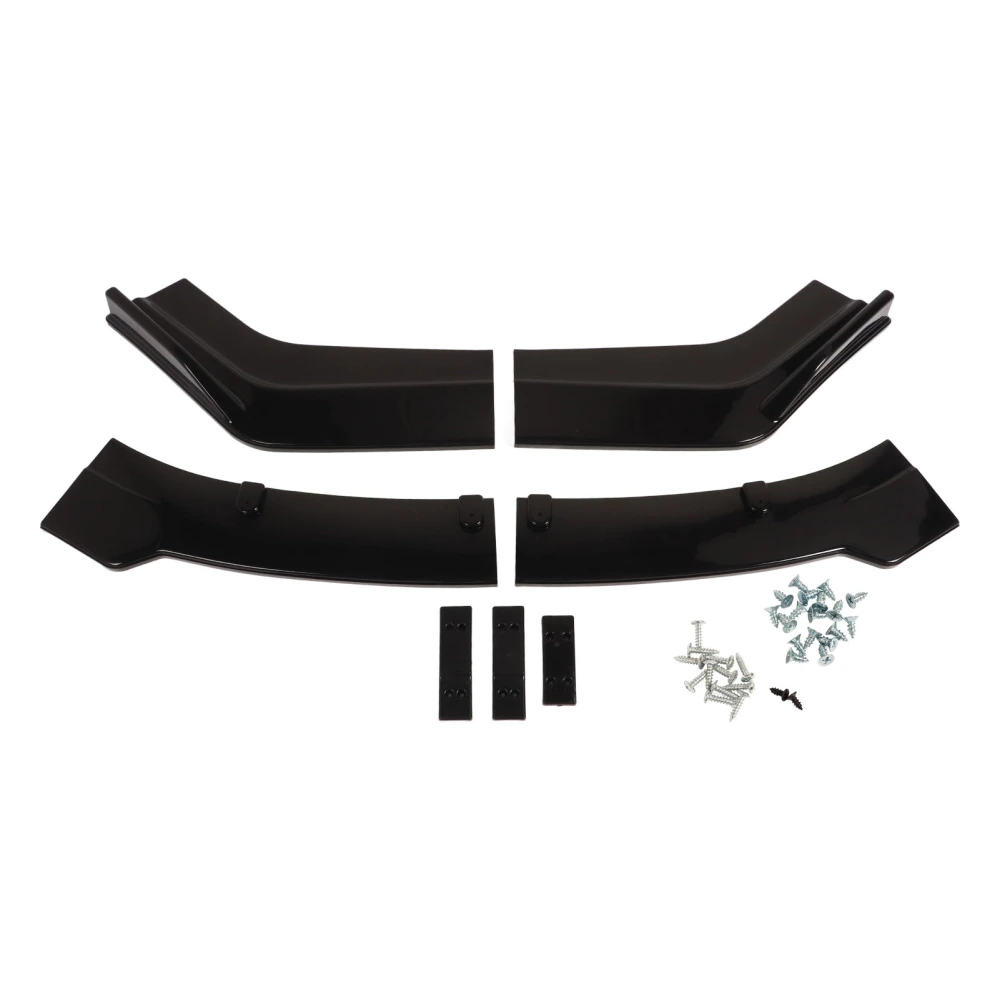 4PCS Front Bumper Lip Separator 165cm Bright Black Bumper Lip Diffuser Splitter Universal Replacement For Accord