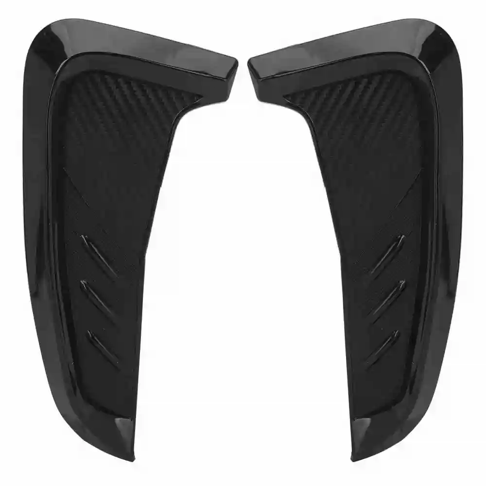 2Pcs Side Mudguard Vent Trim Left Right 20cm Glossy Black Rubber Universal Fit for Accord Civic