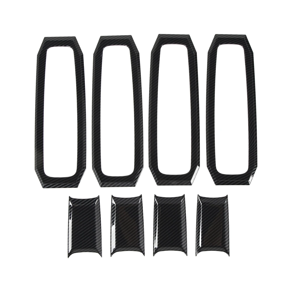 Car Door Bowl Cover Carbon Fiber Style Outer Door Cup Bowl Decals Scratch Resistant for 1500 2023