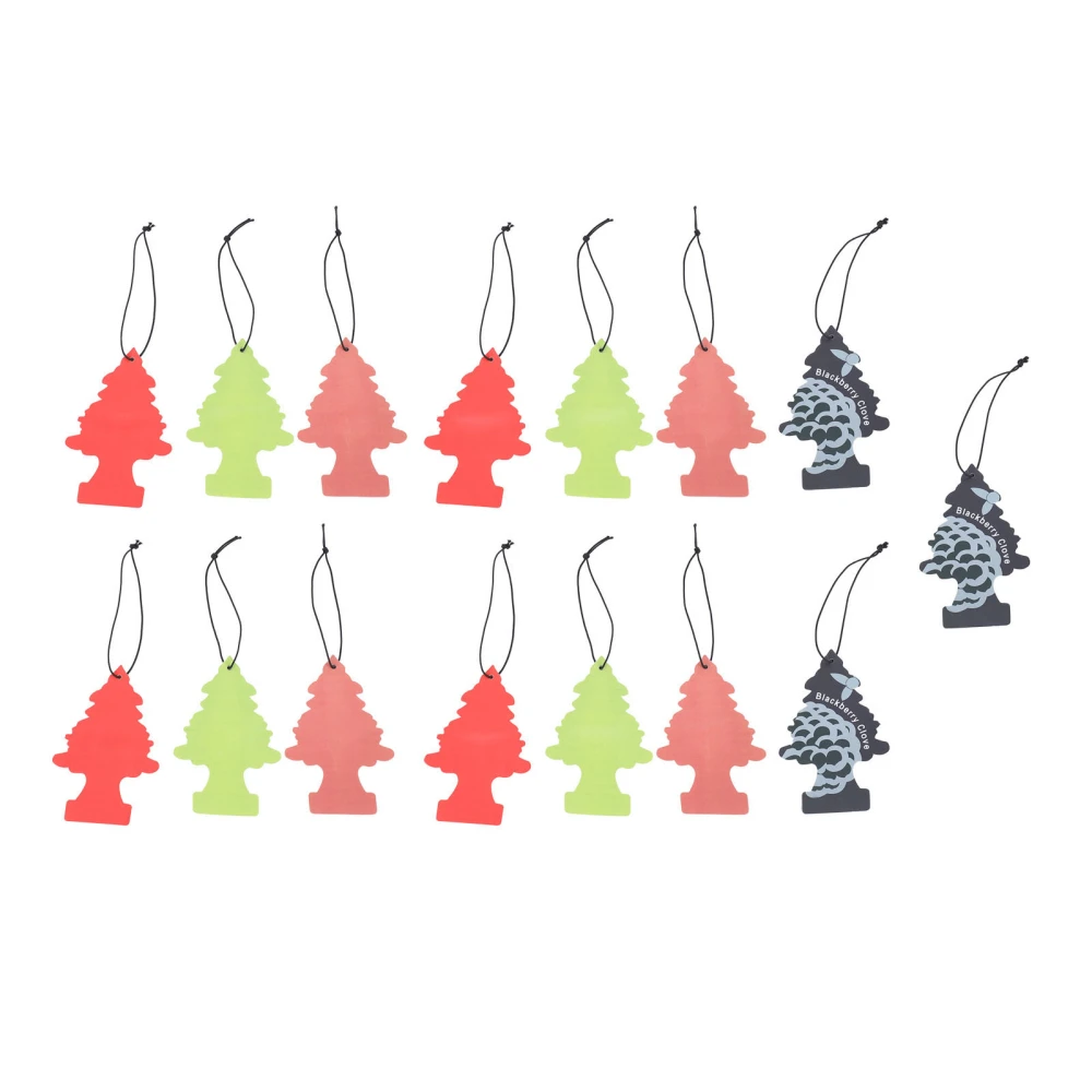 15Pcs Car Aromatherapy Tablet Interior Perfume Hanging Air Freshener Fragrance Scented Card