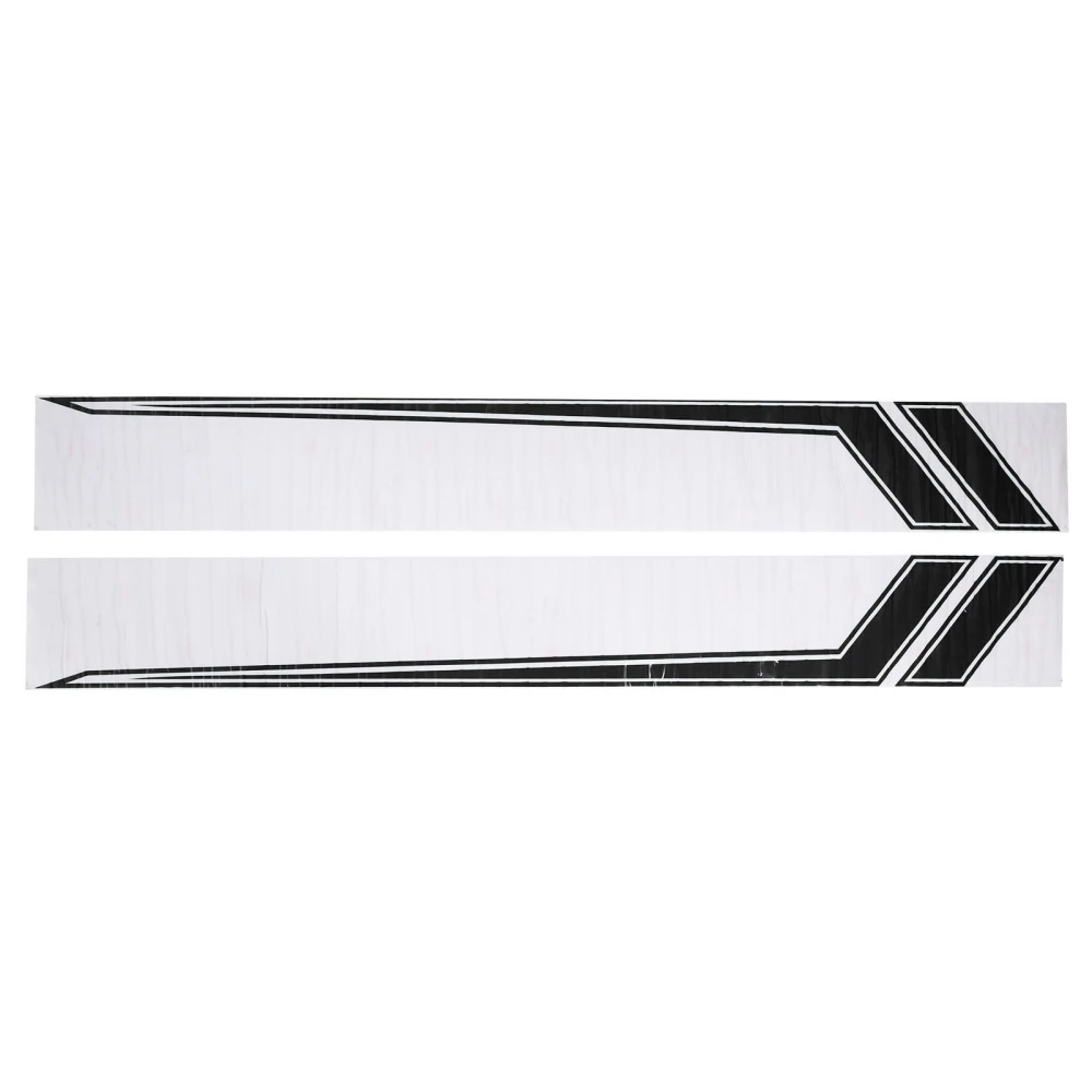 2pcs Car Side Door Sticker Waterproof Universal Sports Racing Style Stripes Graphic Sticker for Trucks SUVs Car Body Black