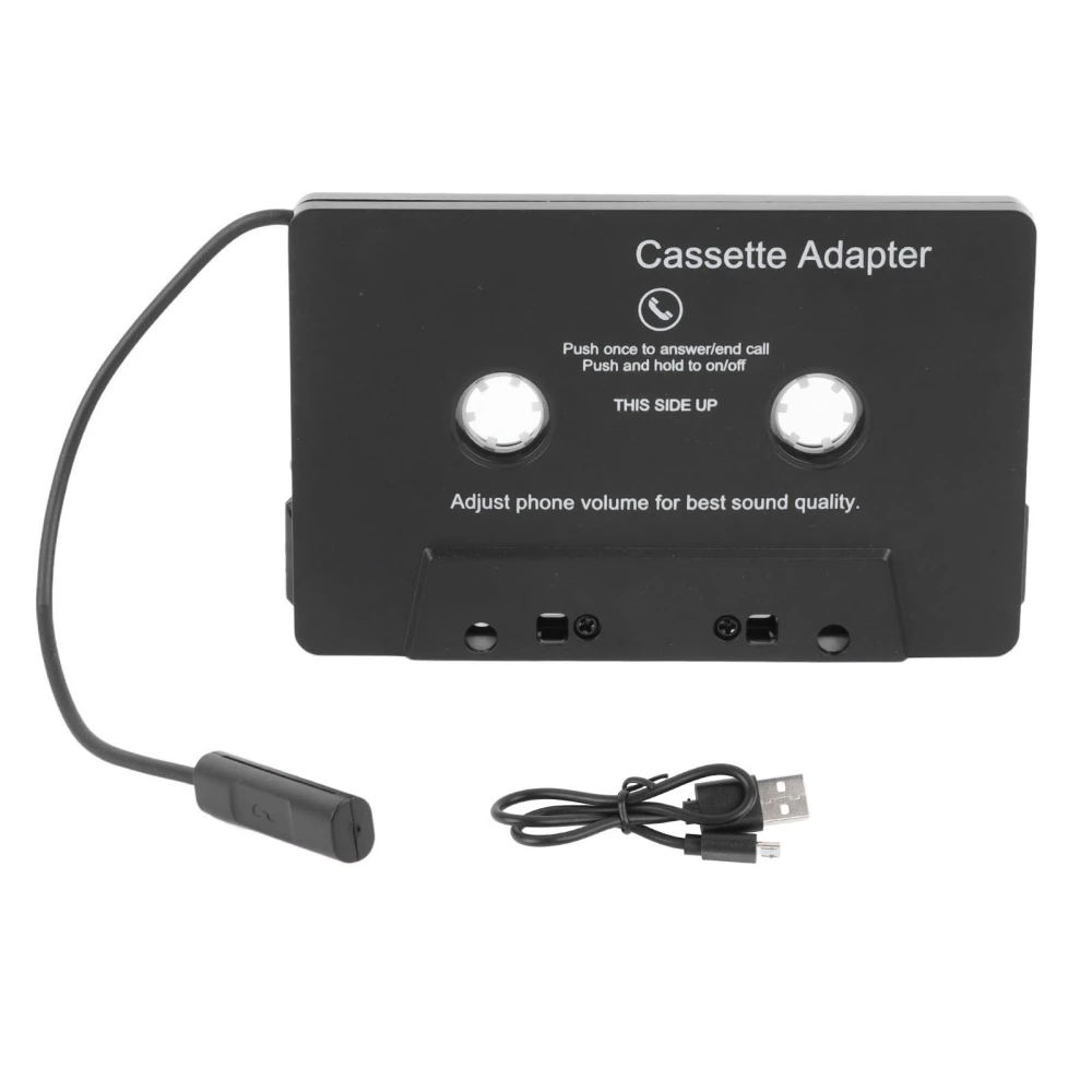 Audio Bluetooth Cassette Receiver Black Tape Player Car Audio Bluetooth 5.0 Cassette Aux Adapter for Car
