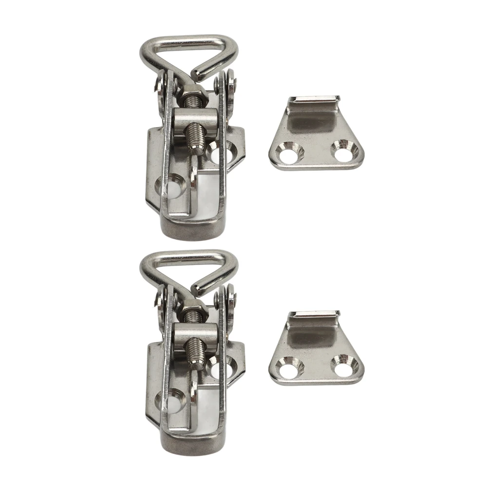 2 Pcs Boat Anti Rattle Latch 66mm to 75mm 304 Stainless Steel Lockable Hold Down Fastener Clamp Marine Hatch Locker