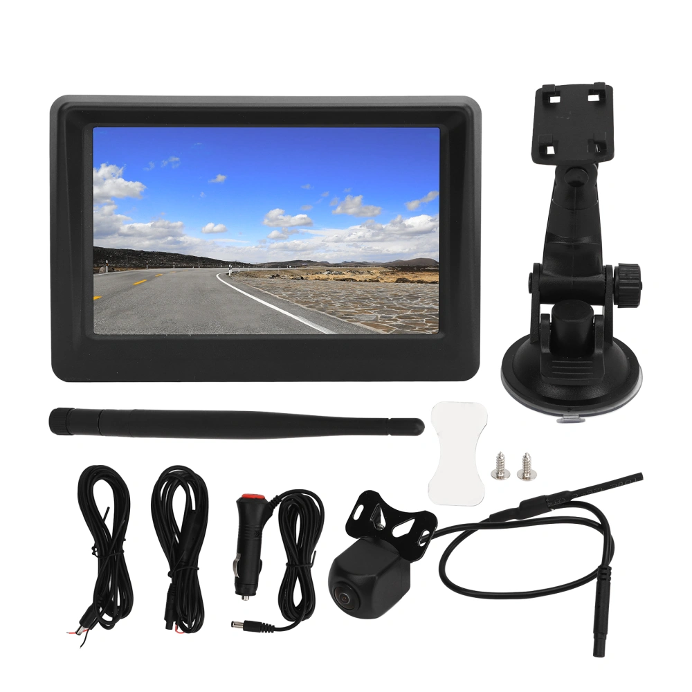 5in Rear View Camera with Monitor 1280x720 150° Wide Angle Reverse Backup Camera Monitor Kit Smaller Camera