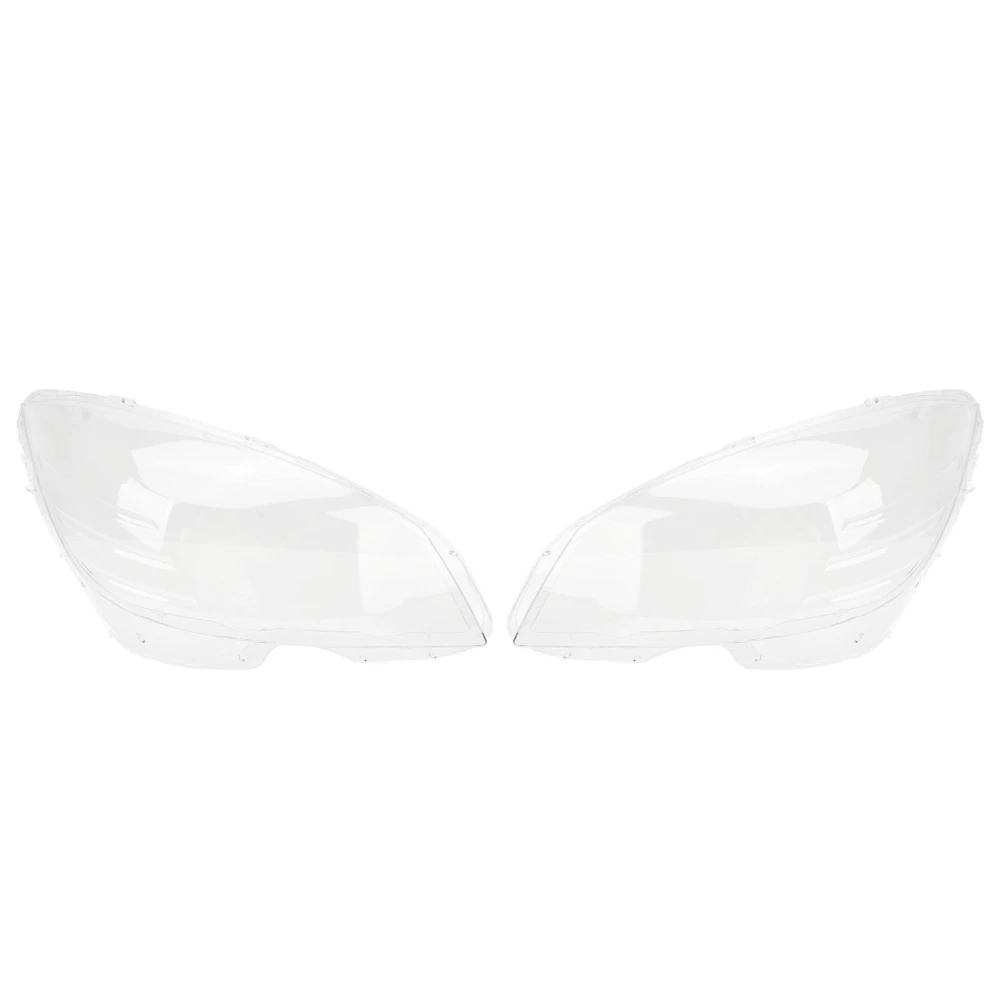 1 Pair Car Headlight Lens Cover Clear Headlight Lens Housing Replacement for Benz C‑Class W204 2008 to 2011