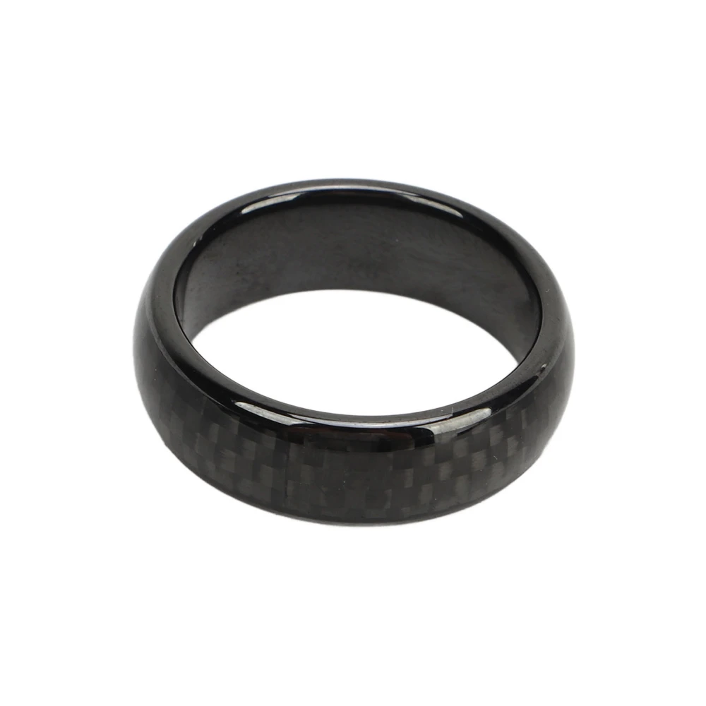 Car Key Ring Ceramic Carbon Fiber Waterproof Smart Finger Key Ring Replacement for Tesla Model 3 Y X S 7 17.3mm/0.68in ID