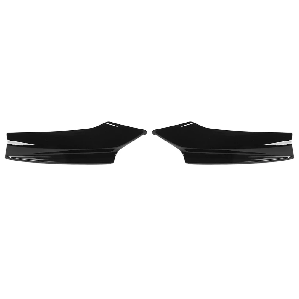 Pair of Front Bumper Lip Spoiler Reduce Wind Resistance Bumper Corner Splitter for 5 Series F10 F11 M Sport 2010 to 2016 Glossy Black