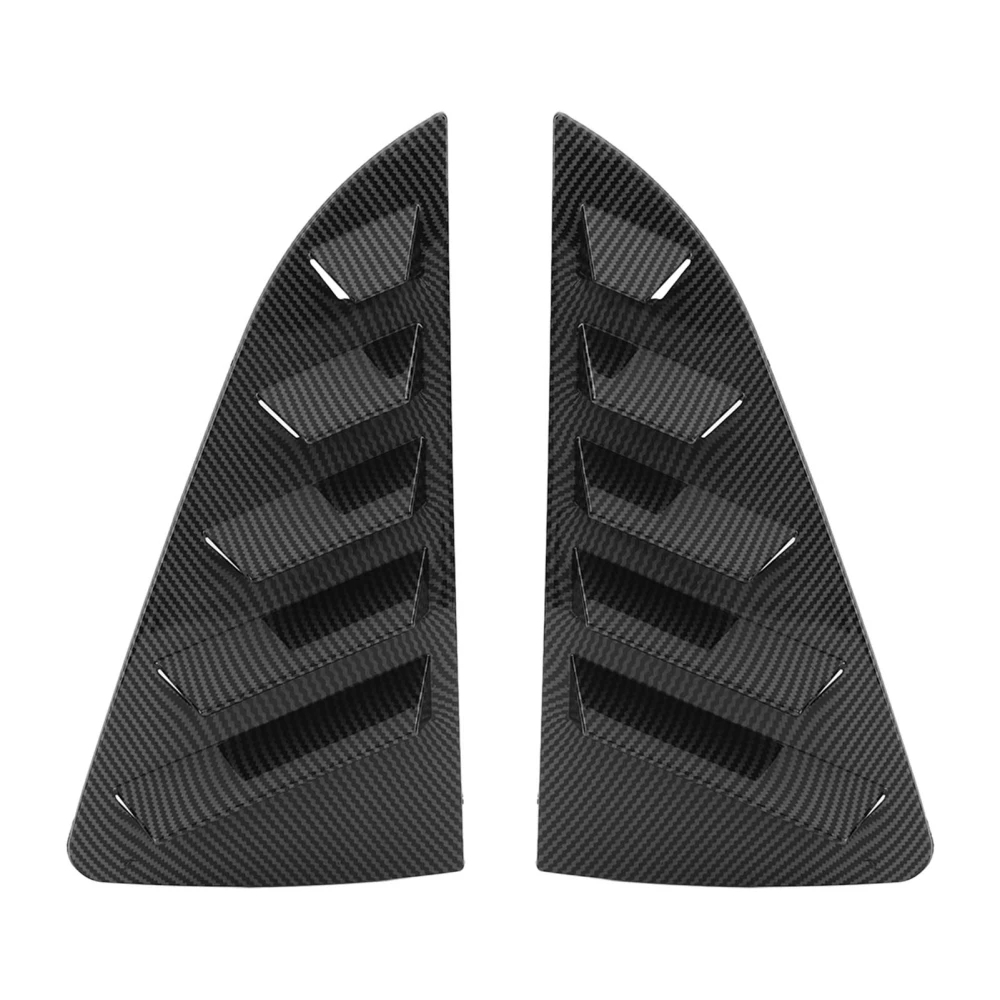 1Pair Side Window Louver Cover Protective Stylish Rugged Window Triangular Shutters Trim For Mk5 6R 6C Carbon Fibre Pattern