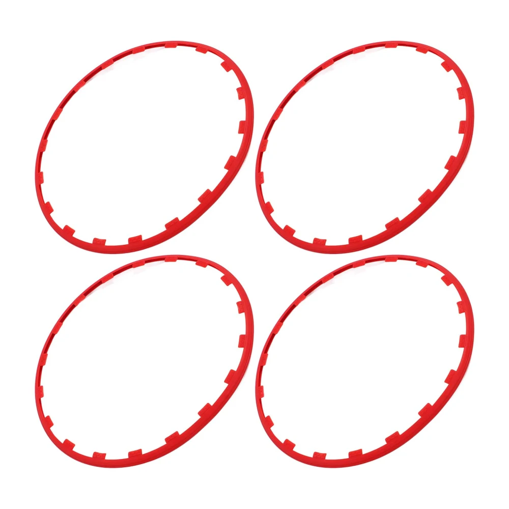 4PCS Wheel Rim Protection Ring Red Wheel Edge Trim Protector Ring Replacement For Tesla Model 3 2017 to 2023