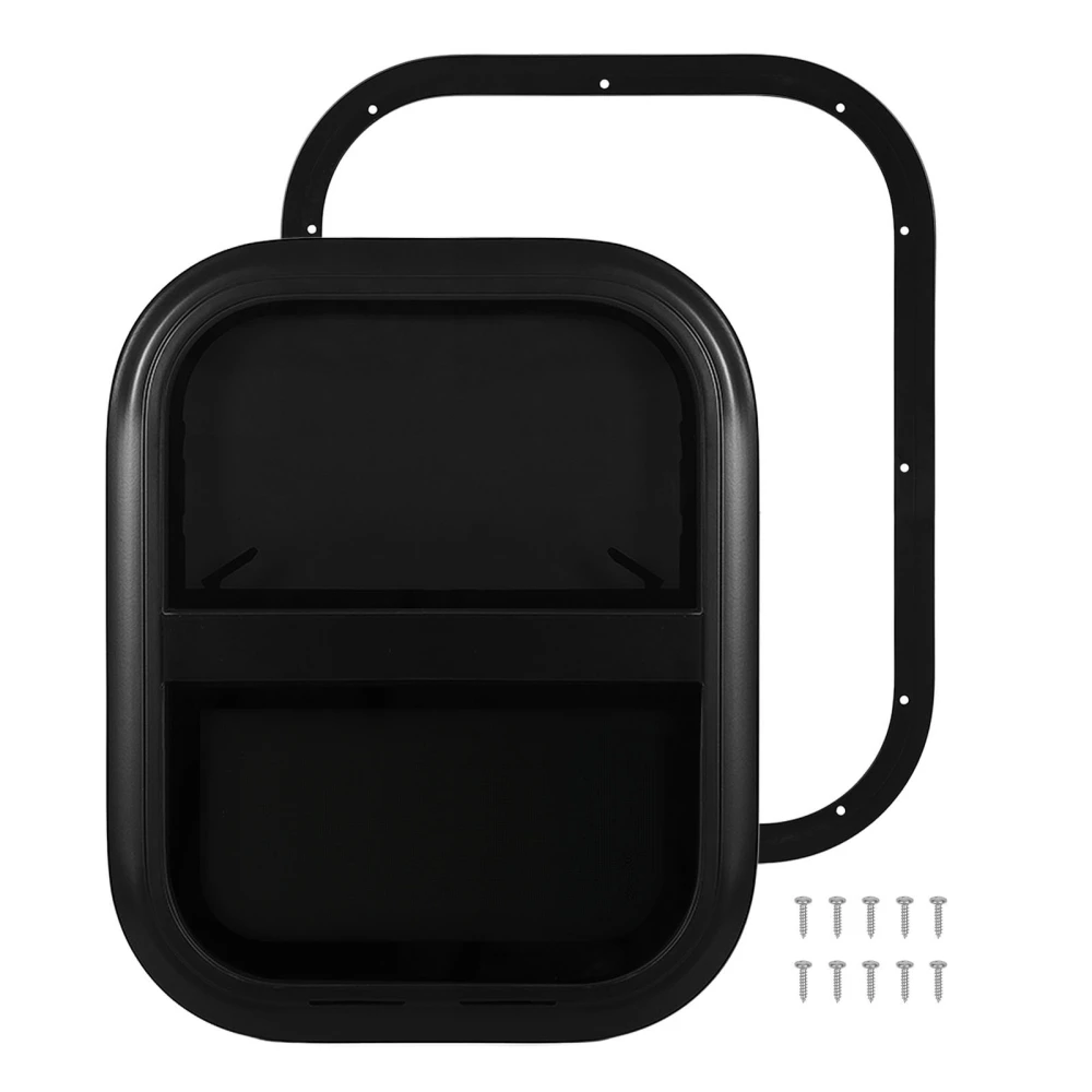 RV Sliding Window L300 H500mm UV Blocking Insectproof for Trailer Marine Camper Construction Vehicles for 48‑53mm/1.9‑2.1in Wall Thickness
