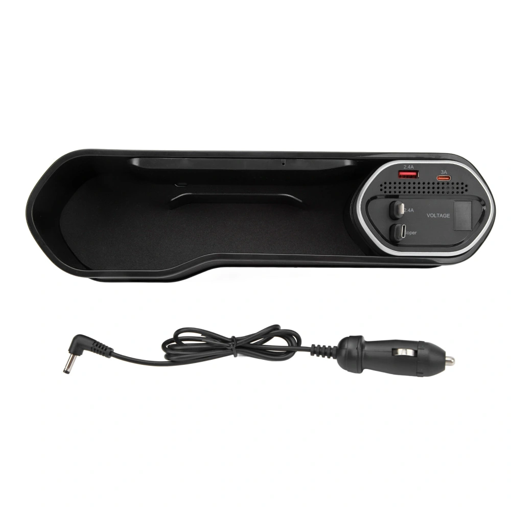 Car Seat Console Side Filler Organizer 2 in 1 Charging Organizer Universal Seat Crevice Storage Box DC12 to 24V