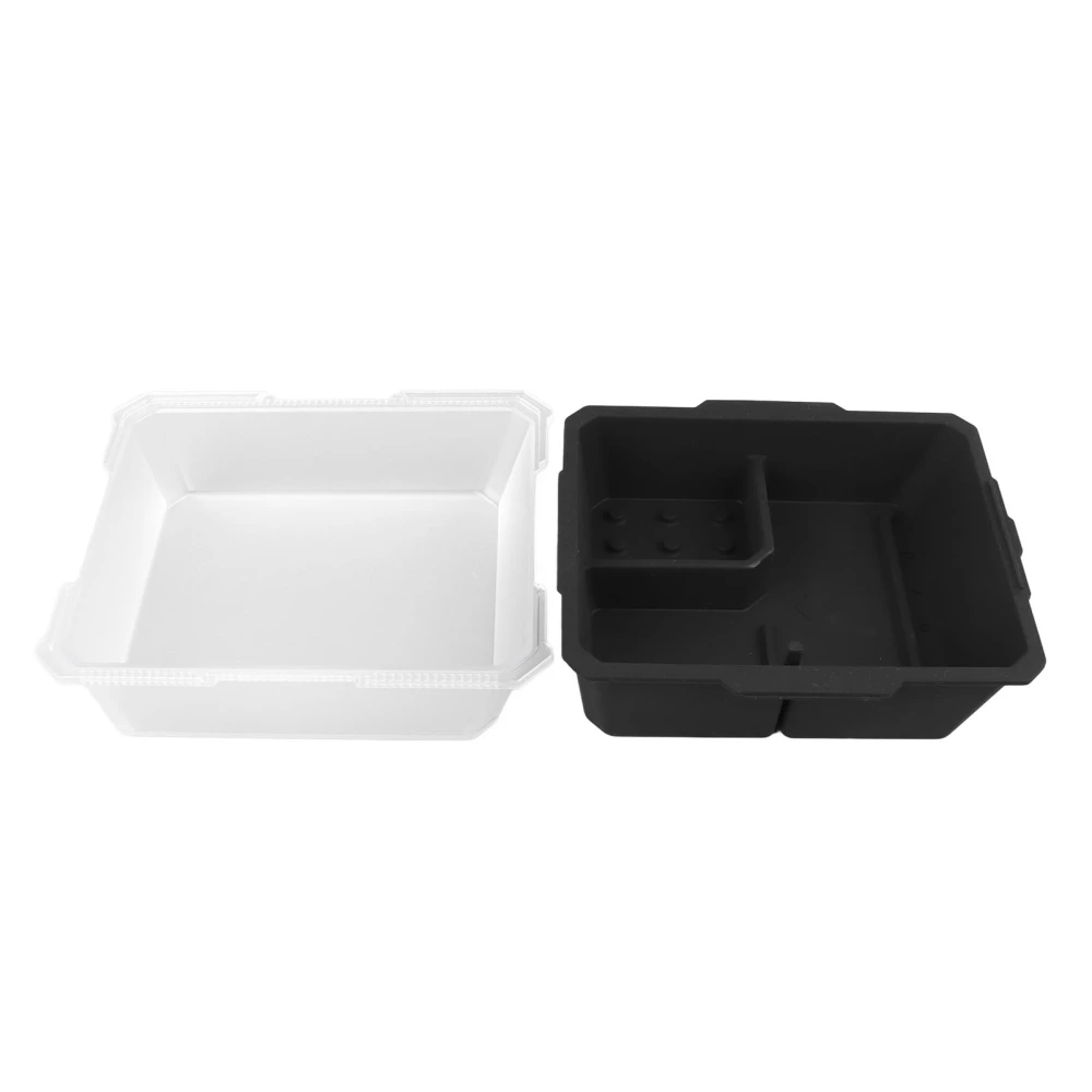 Car Center Console Storage Box Double Layers Hidden Organizer Tray Replacement For Tesla Model 3 Or Y 2011 And Later